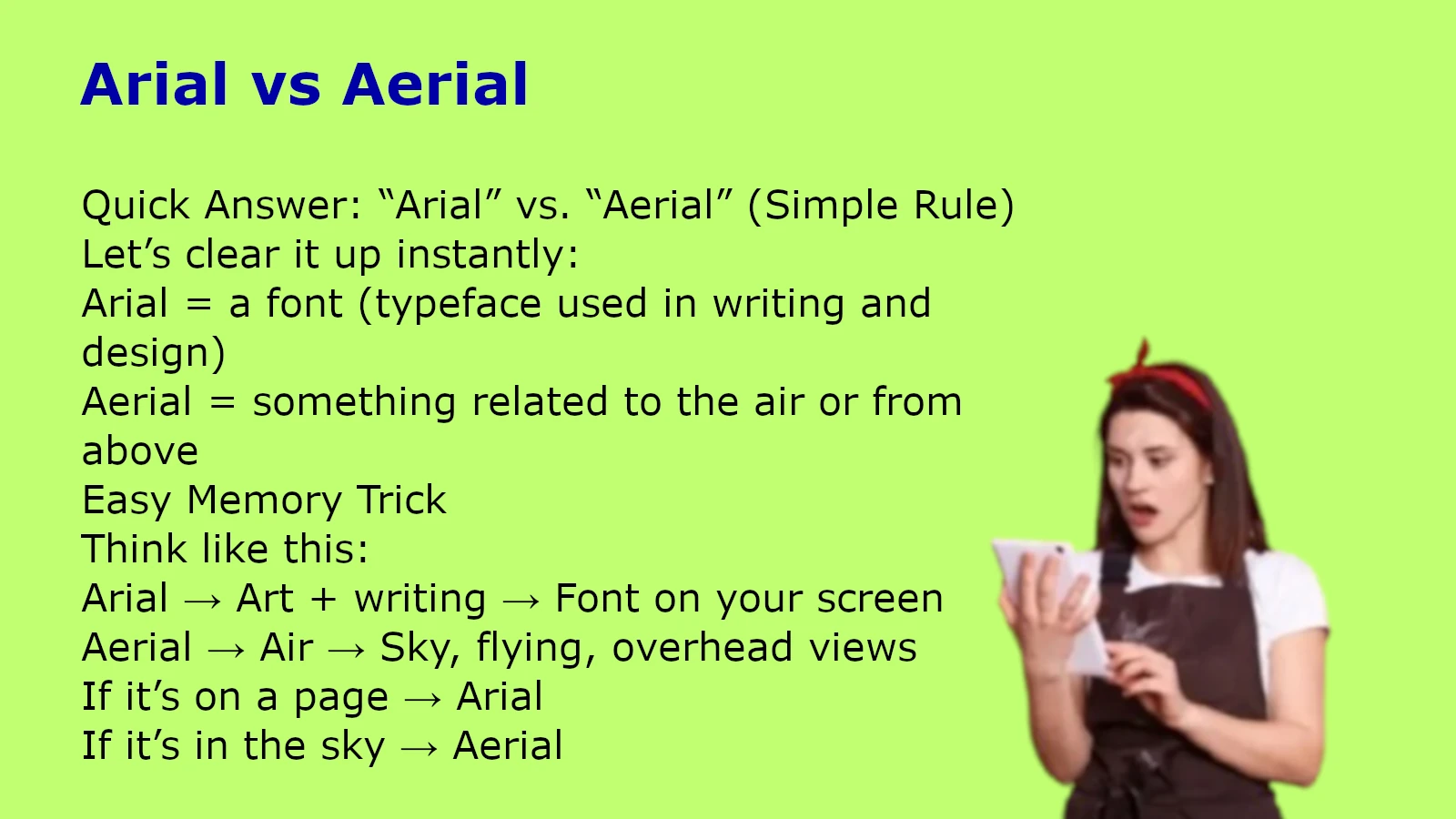 Arial vs Aerial