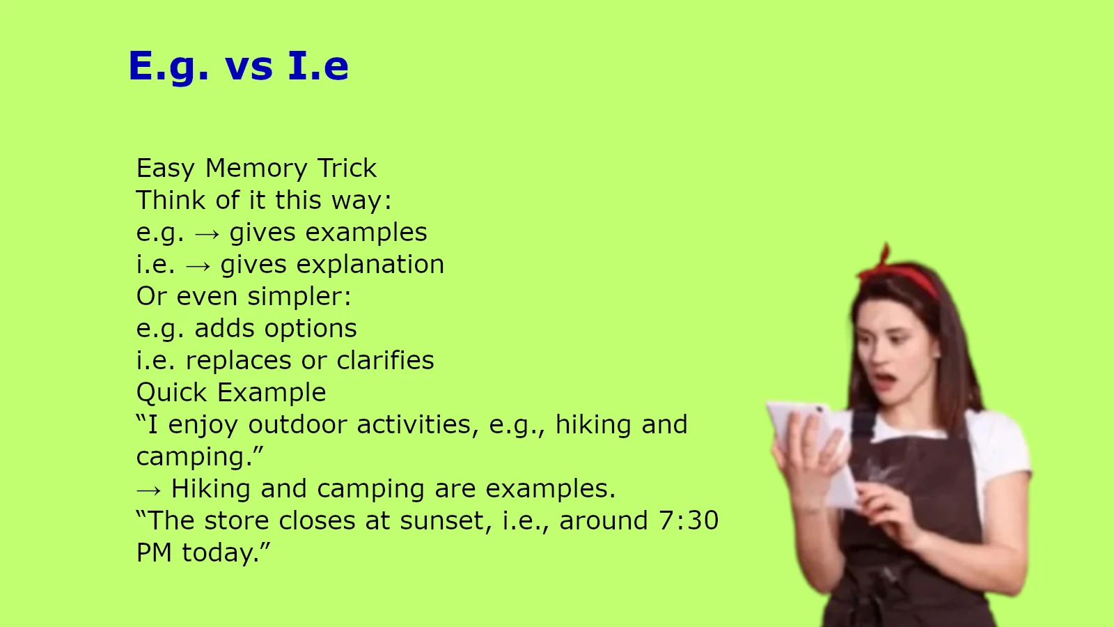 E.g. vs I.e