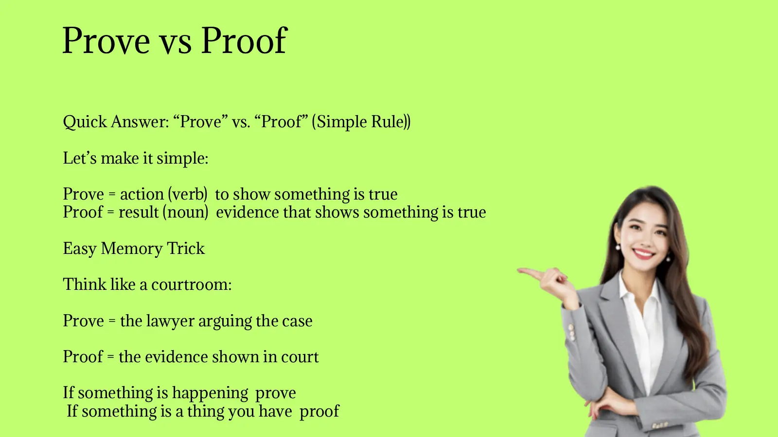 Prove vs Proof