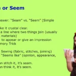 Seam or Seem
