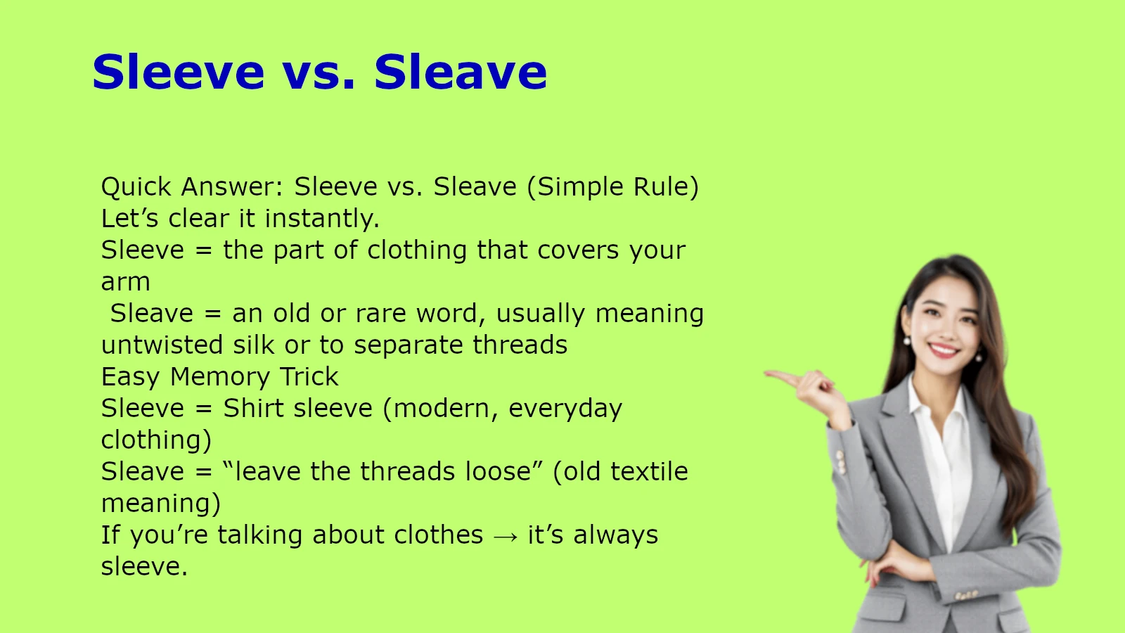 Sleeve vs. Sleave