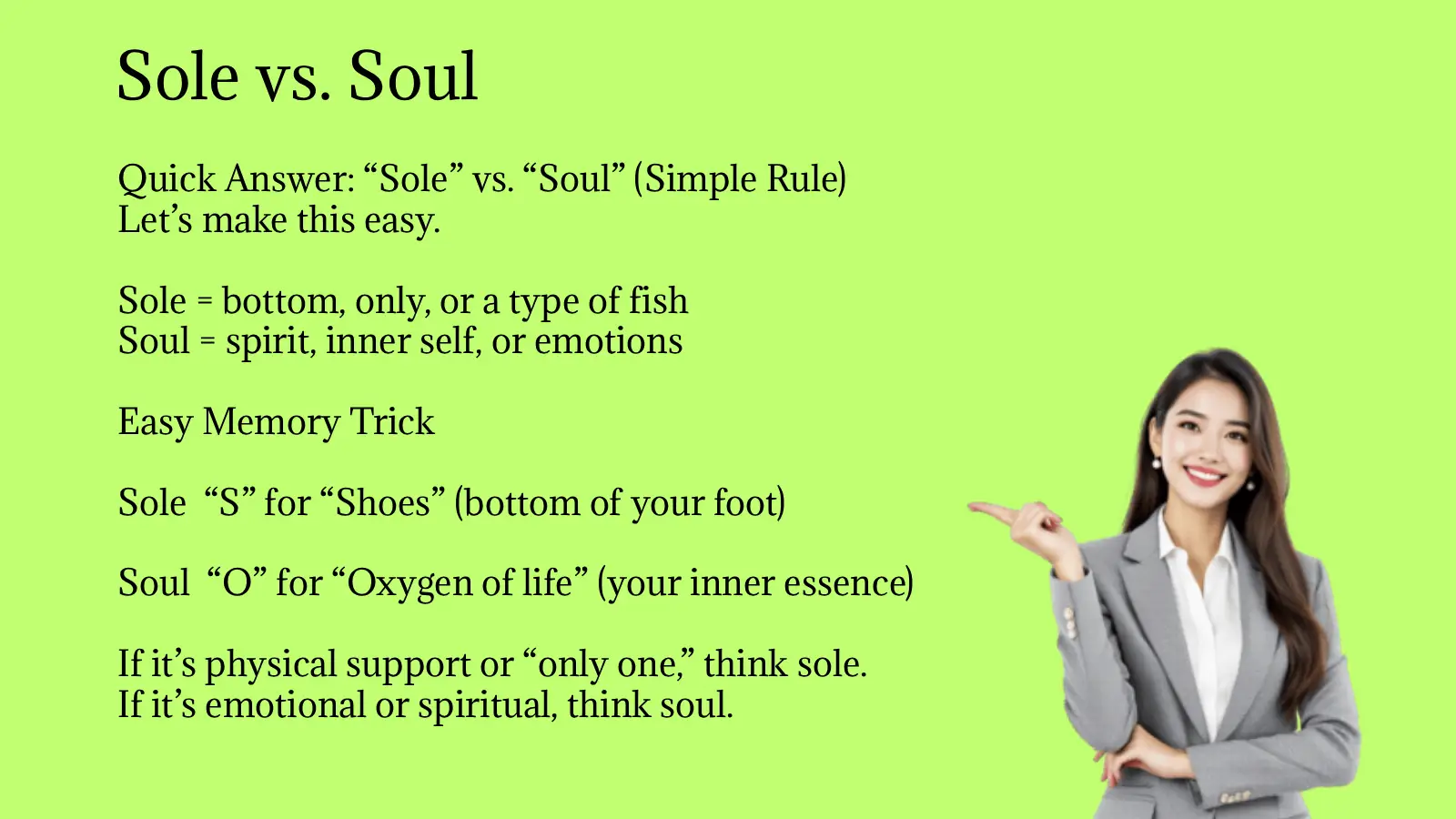 Sole vs. Soul