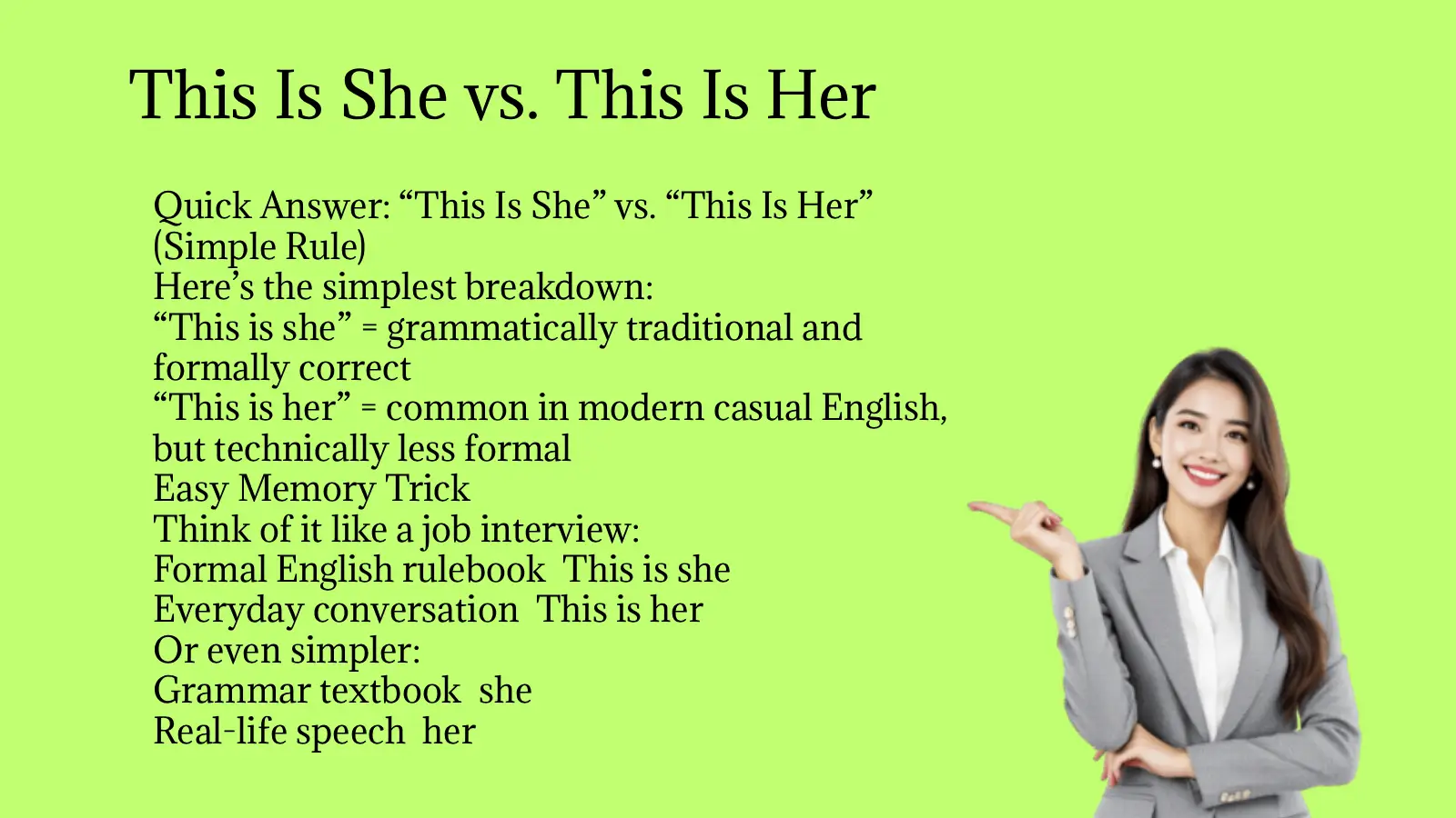 This Is She vs. This Is Her