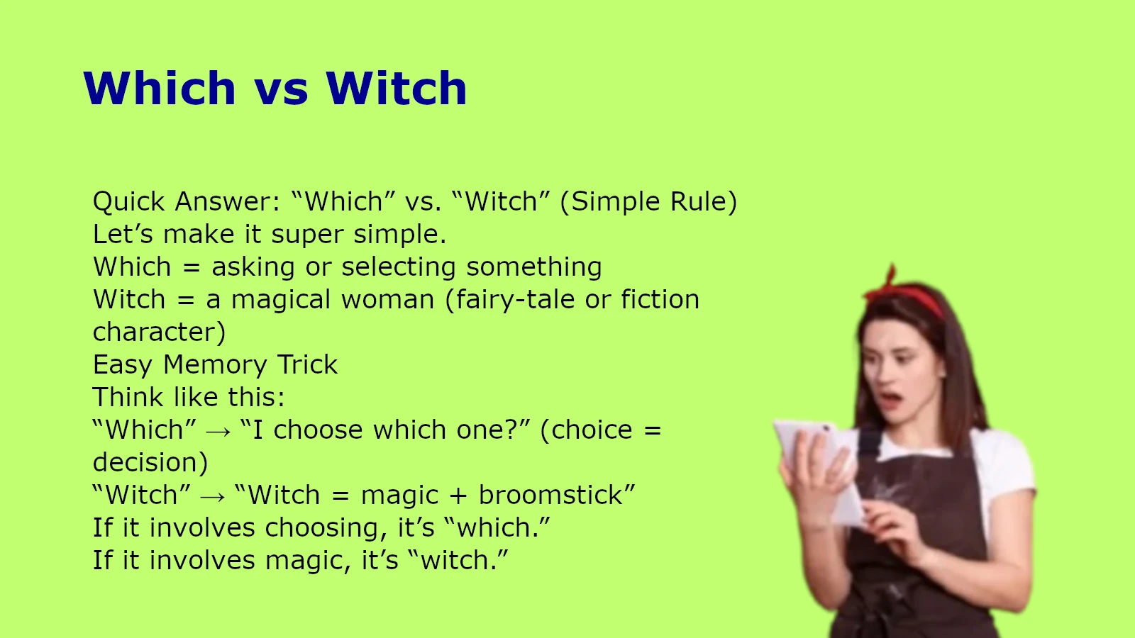 Which vs Witch