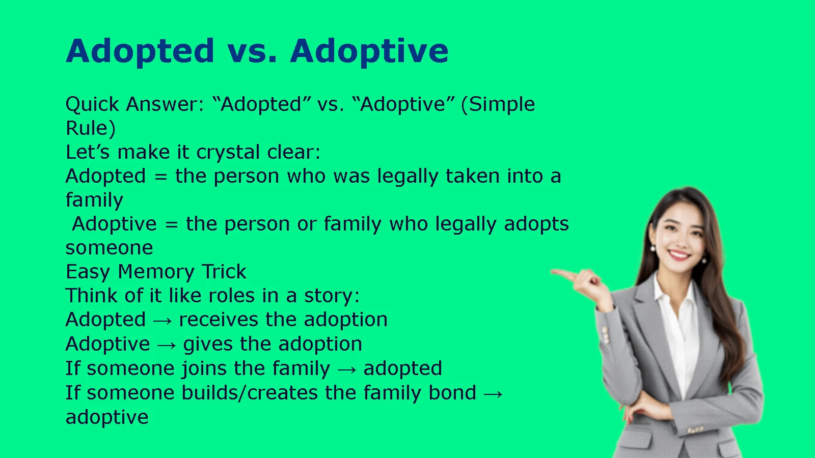 Adopted vs. Adoptive