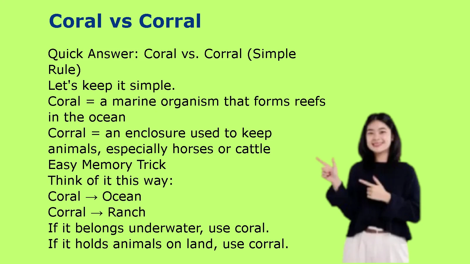 Coral vs Corral