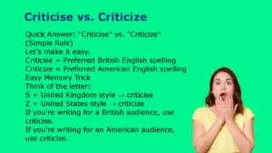 Criticise vs. Criticize