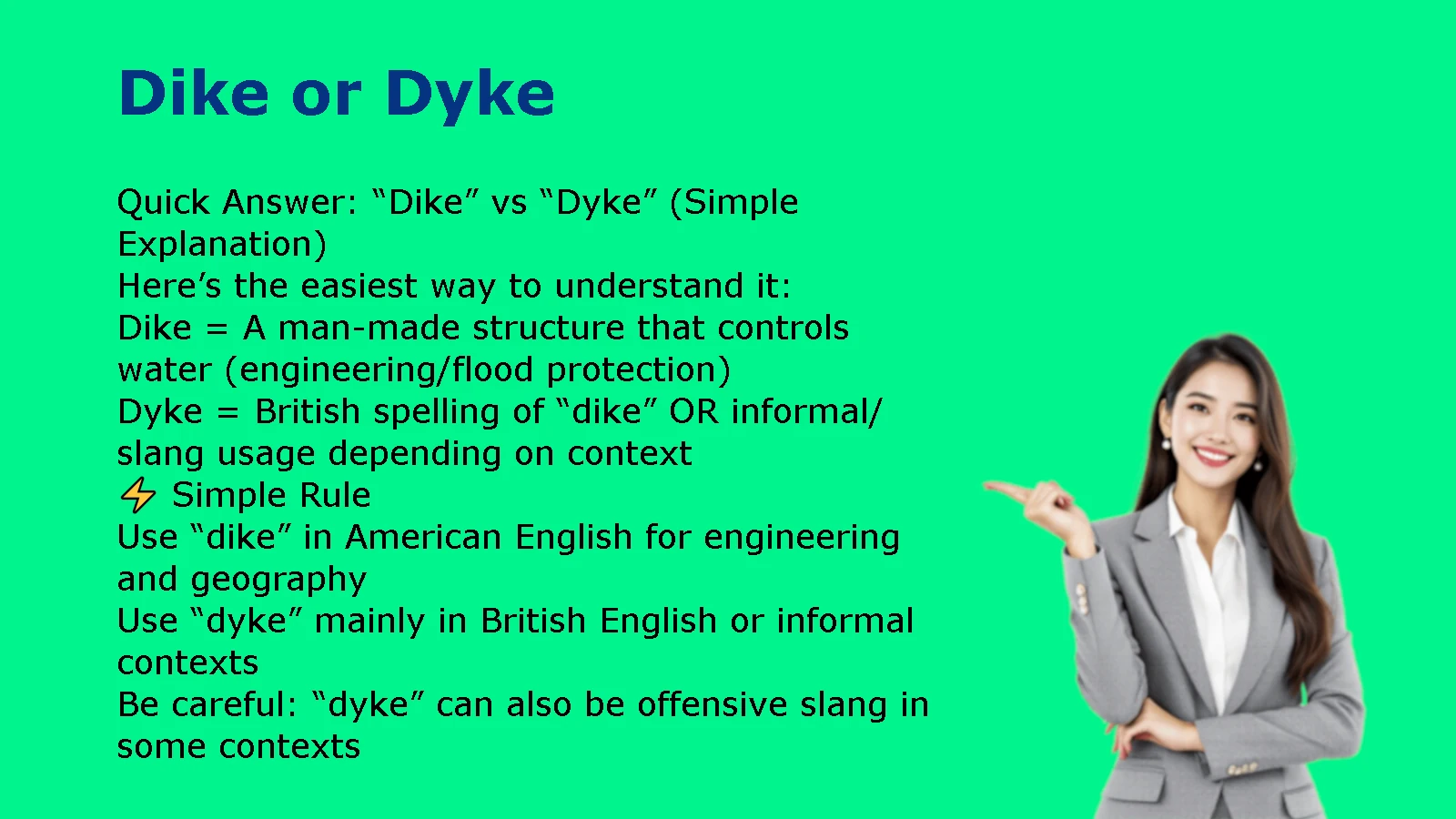 Dike or Dyke