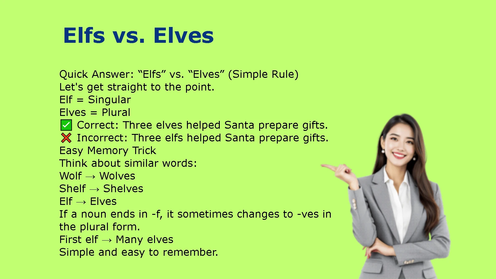 Elfs vs. Elves