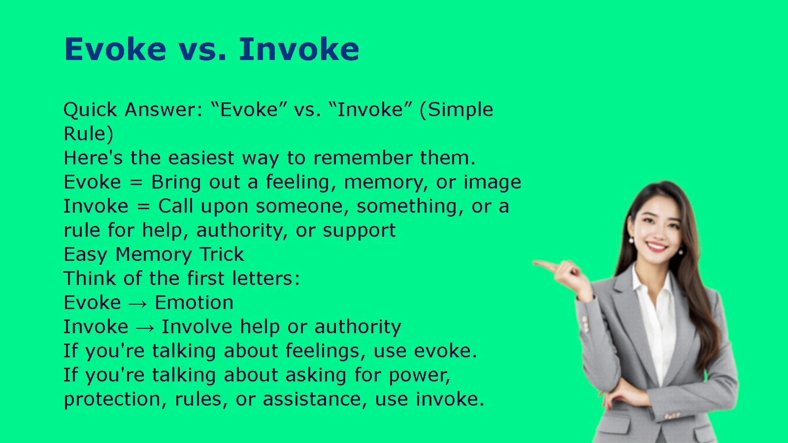 Evoke vs. Invoke