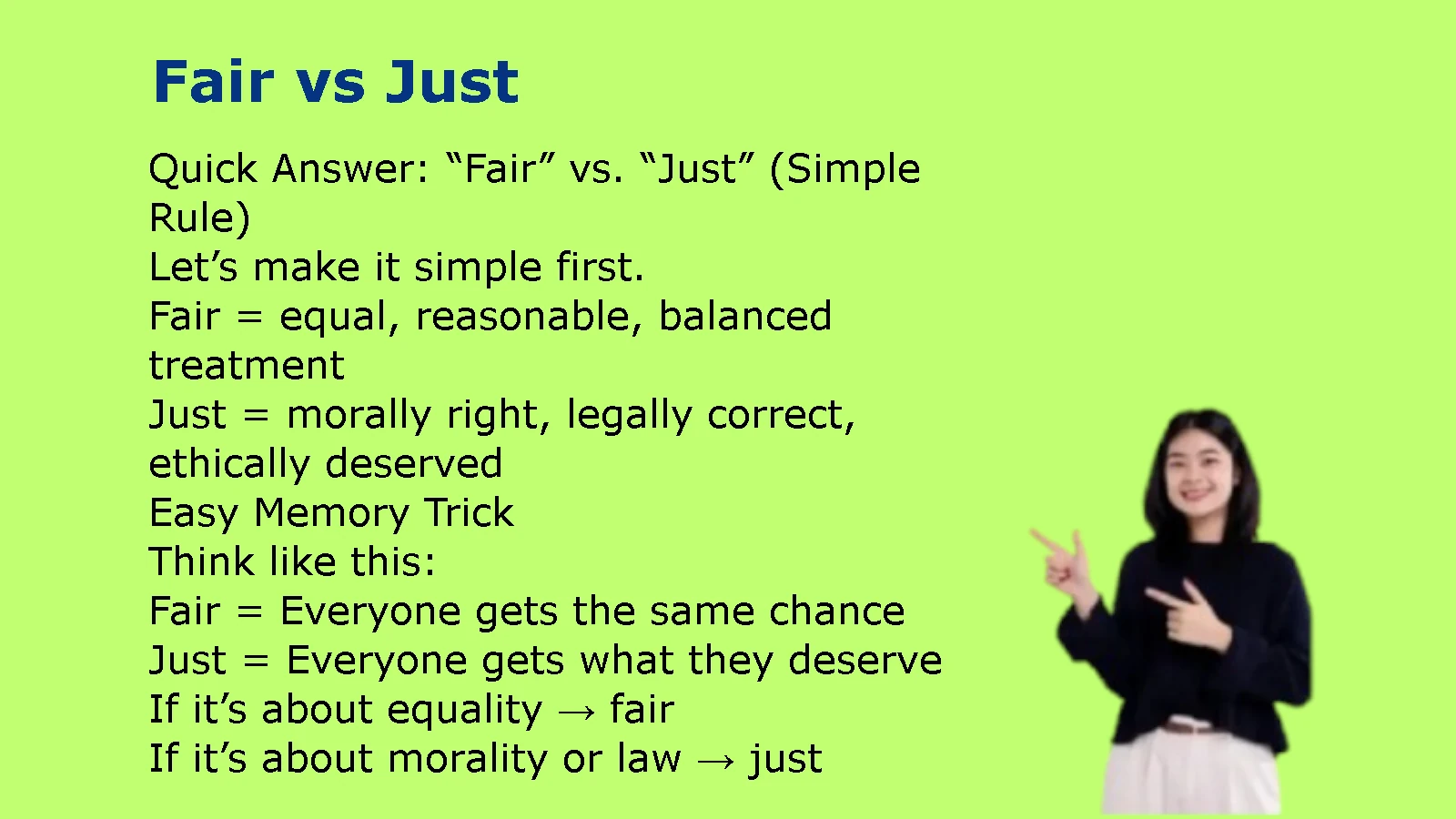 Fair vs Just