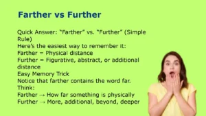 Farther vs Further