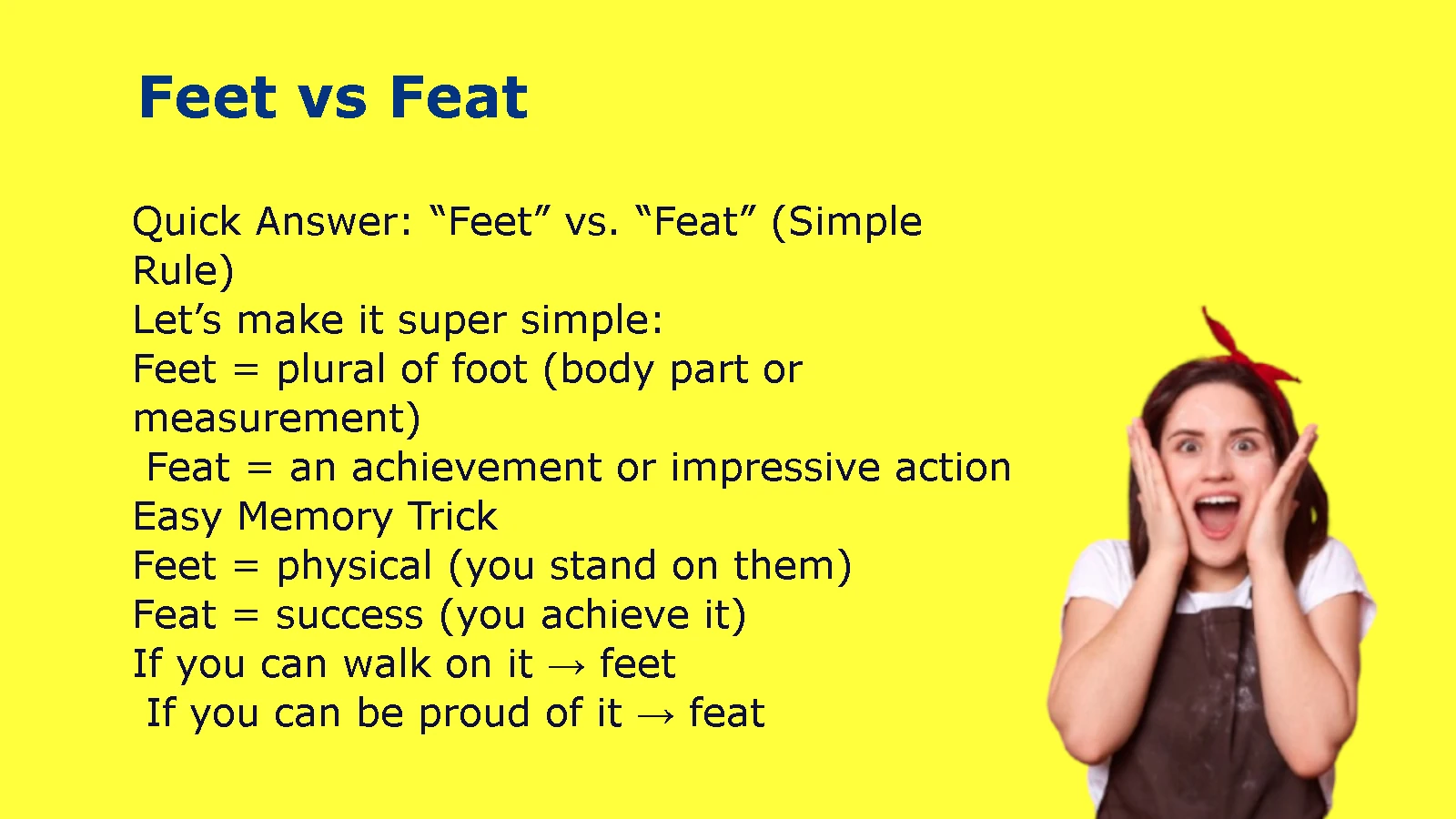 Feet vs Feat