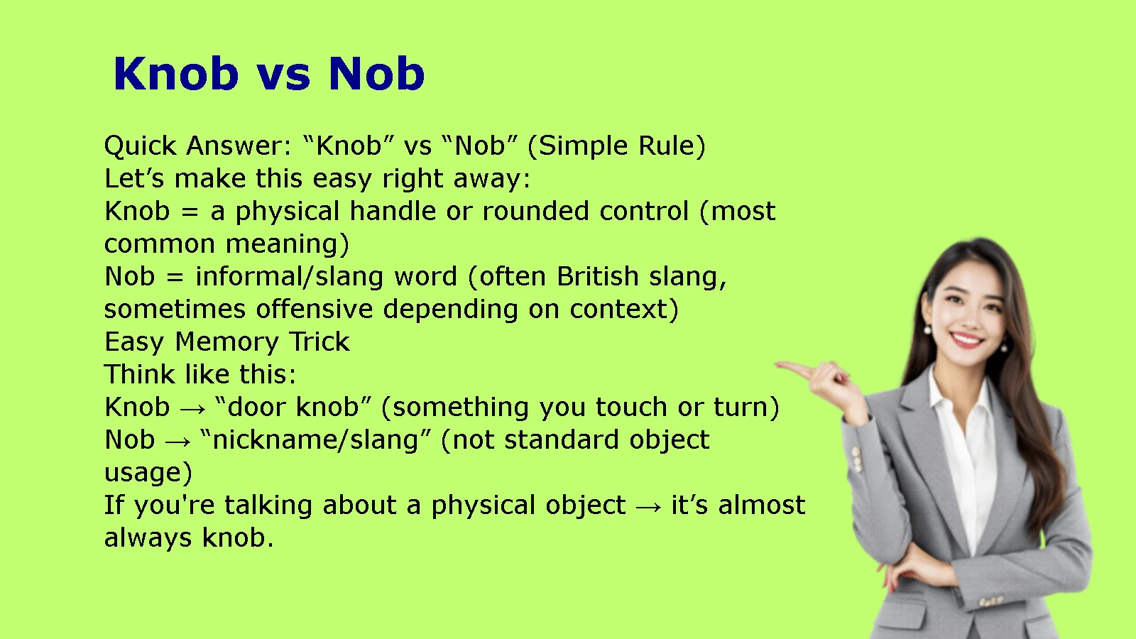 Knob vs Nob