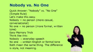 Nobody vs. No One