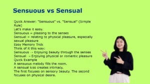 Sensuous vs Sensual