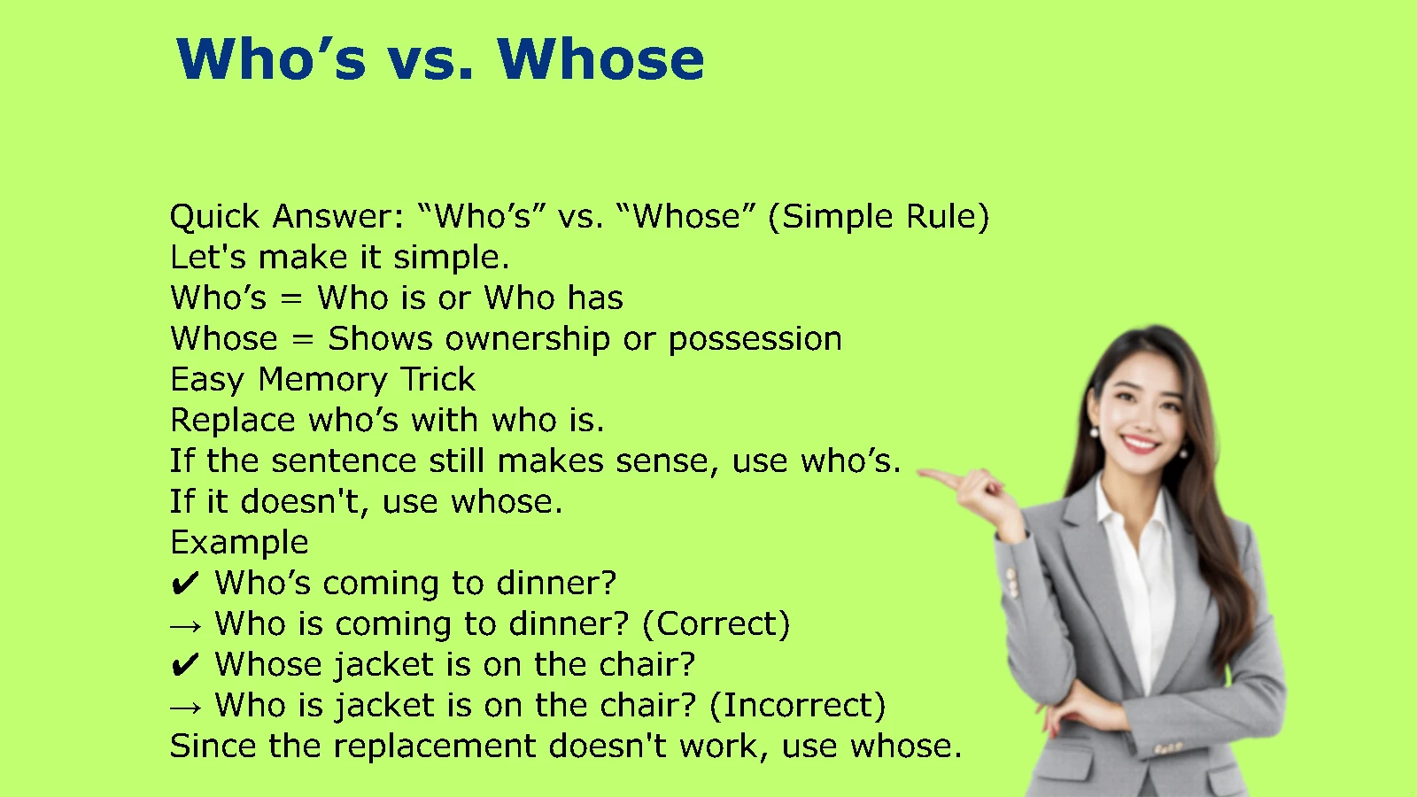 Who’s vs. Whose