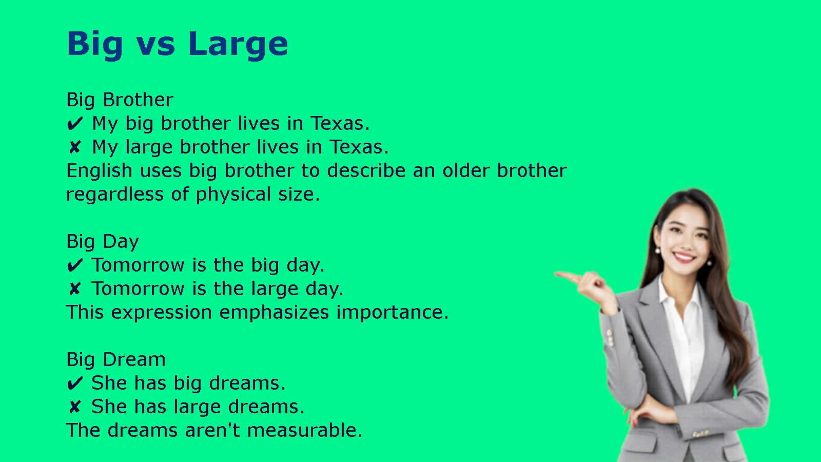 Big vs Large