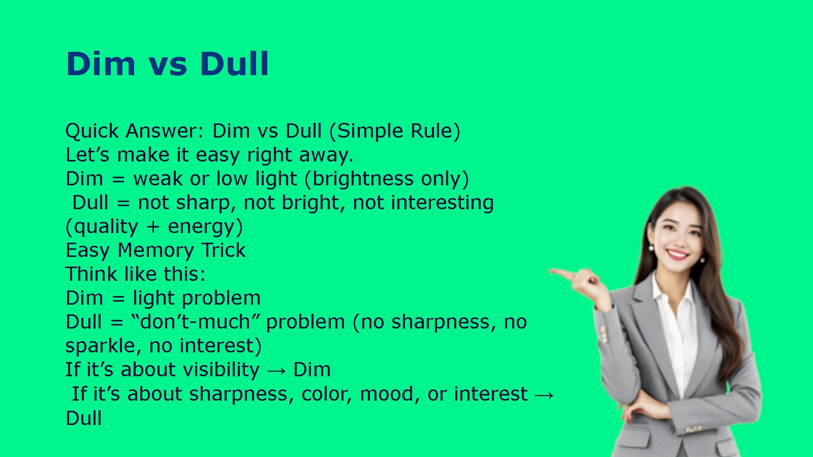 Dim vs. Dull