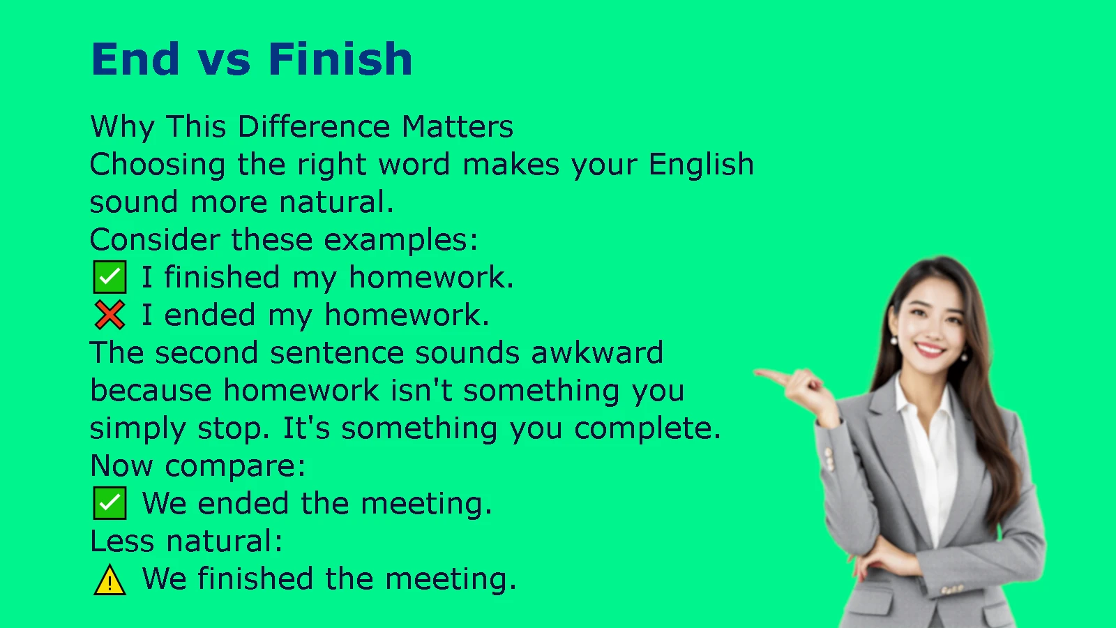 End vs Finish