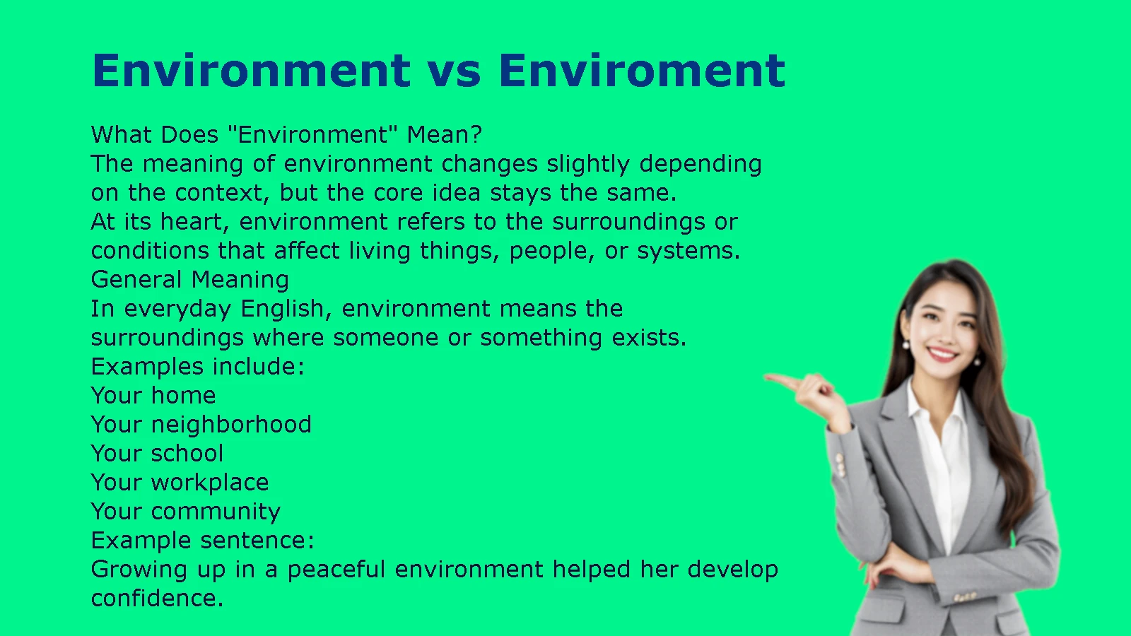Environment vs. Enviroment