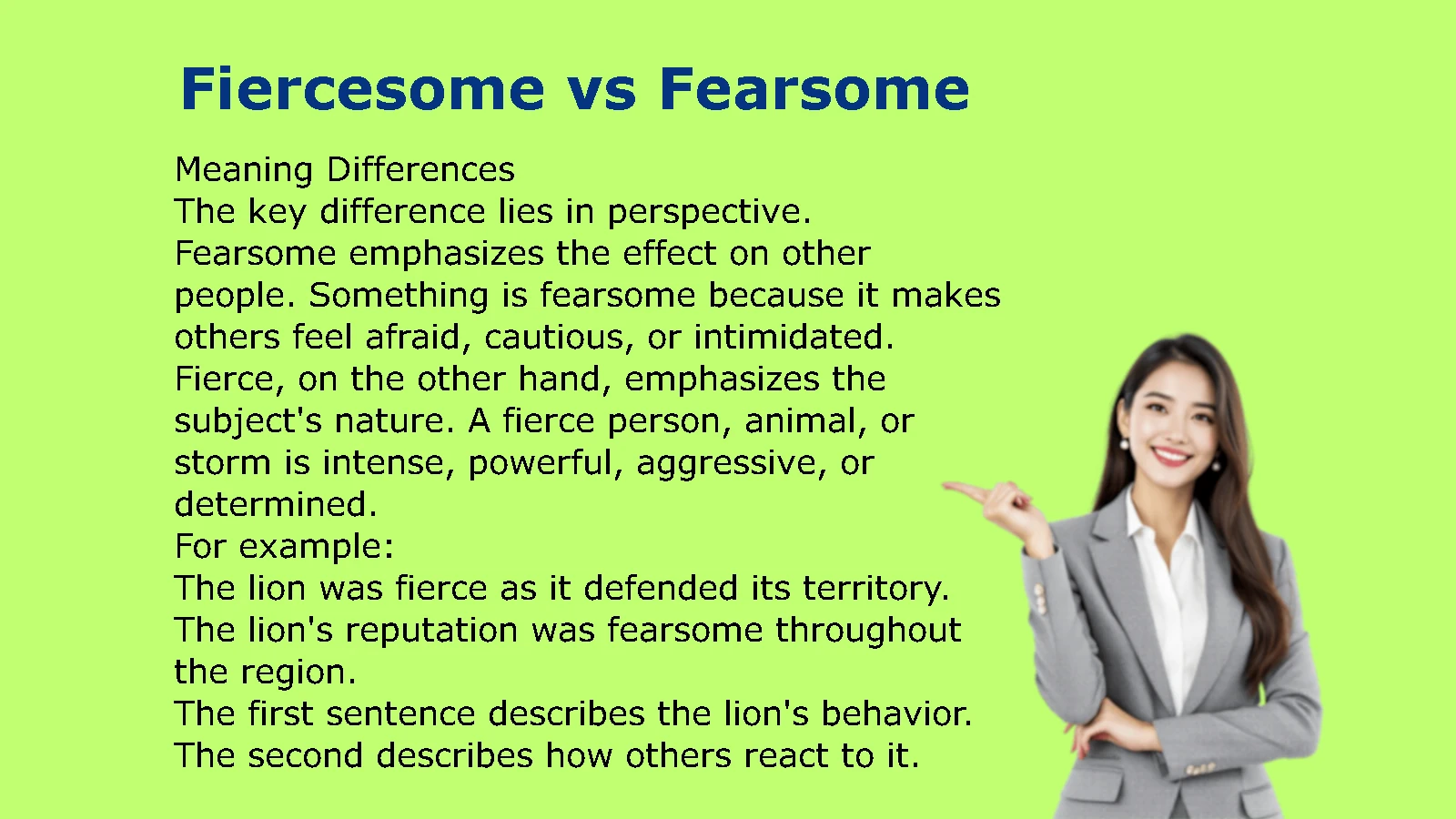 Fiercesome vs Fearsome
