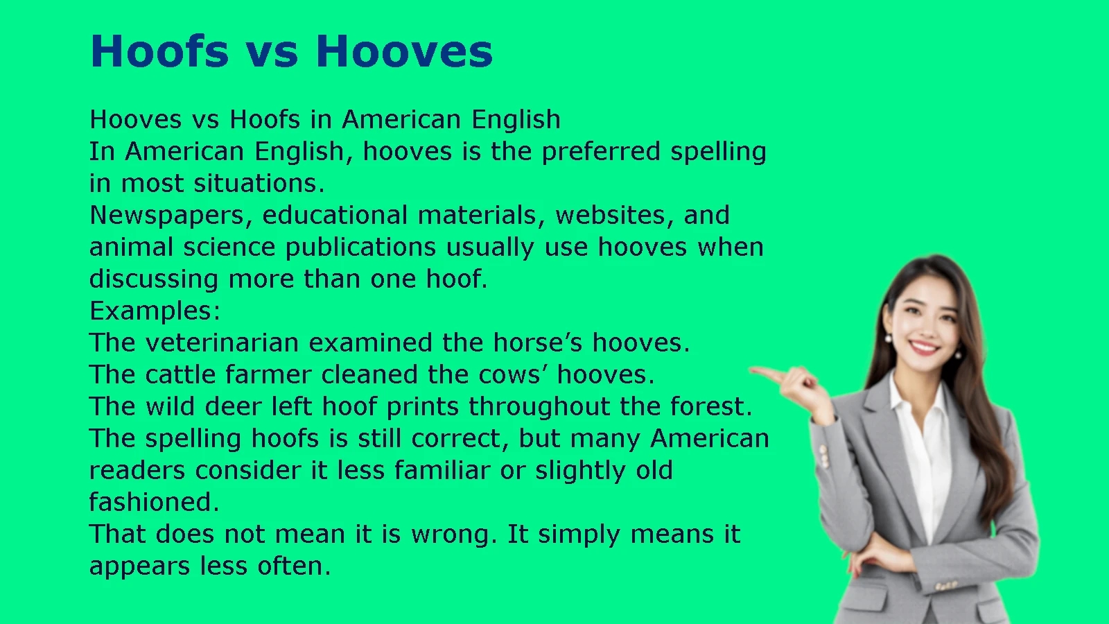 Hoofs vs Hooves