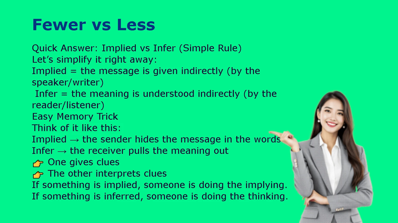 Imply vs Infer
