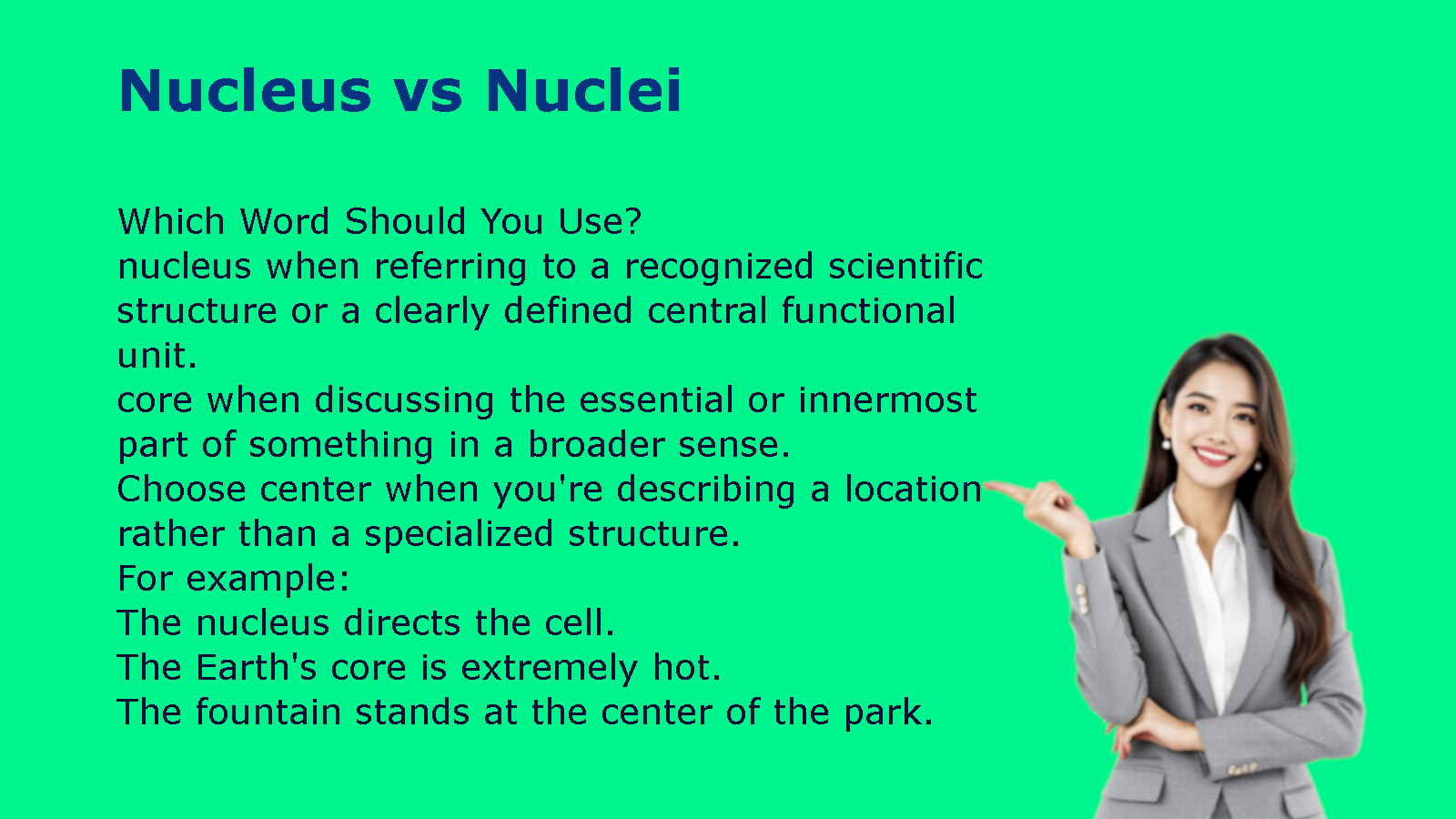 Nucleus vs Nuclei