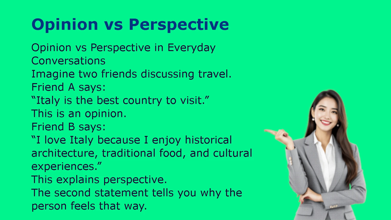 Opinion vs Perspective