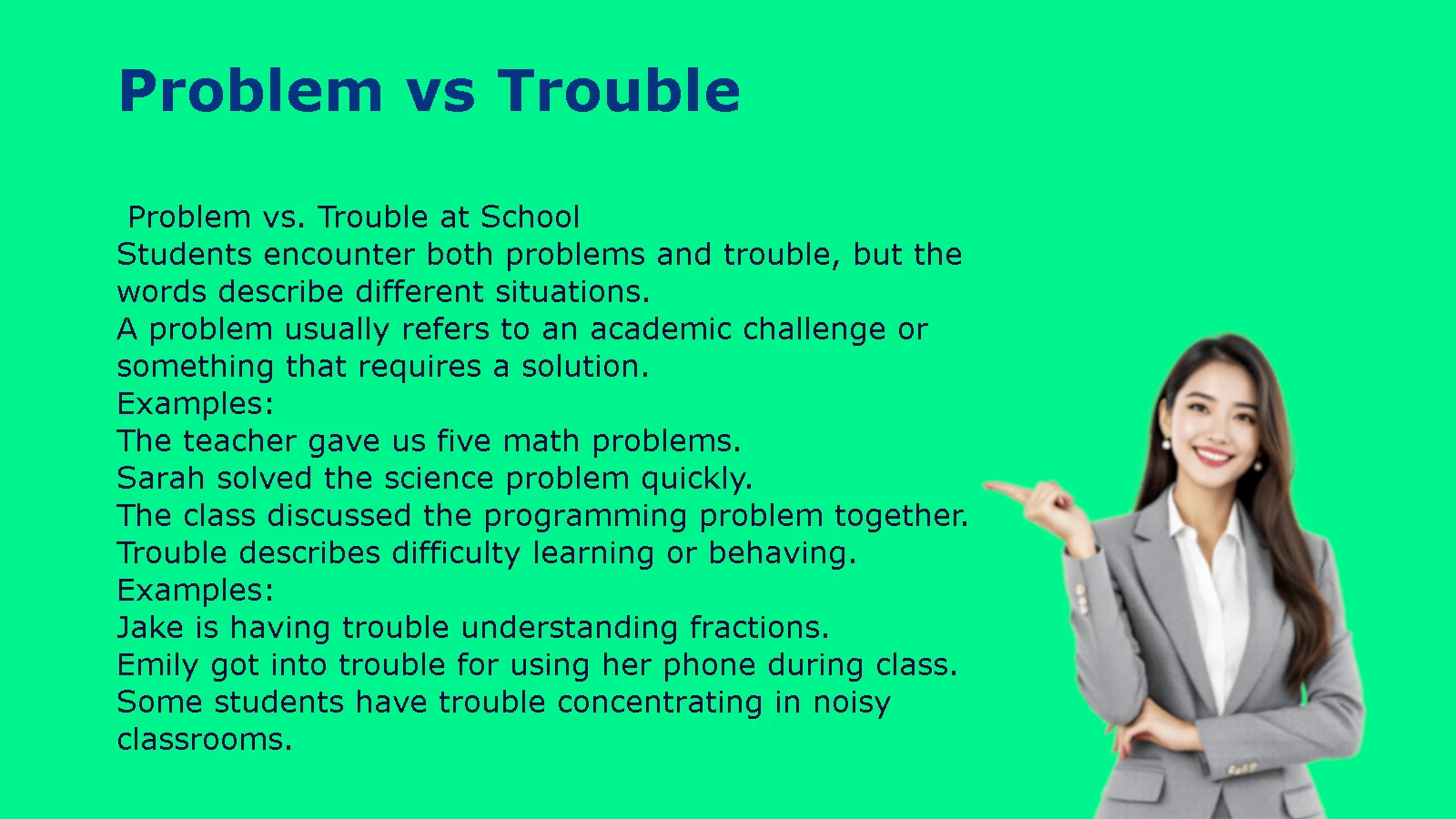 Problem vs Trouble