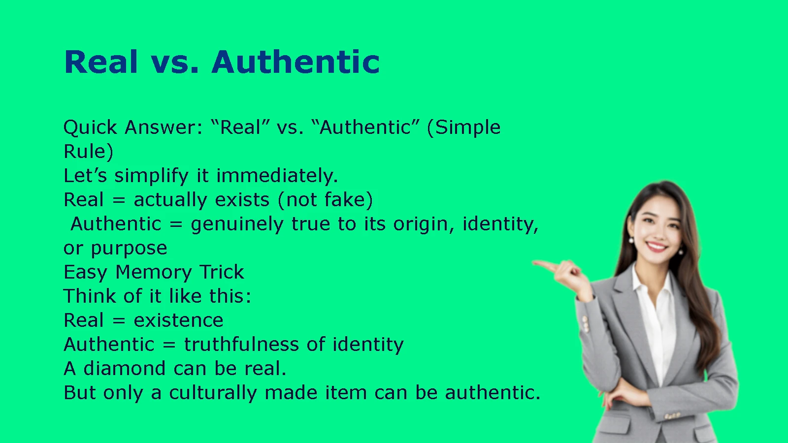 Real vs. Authentic