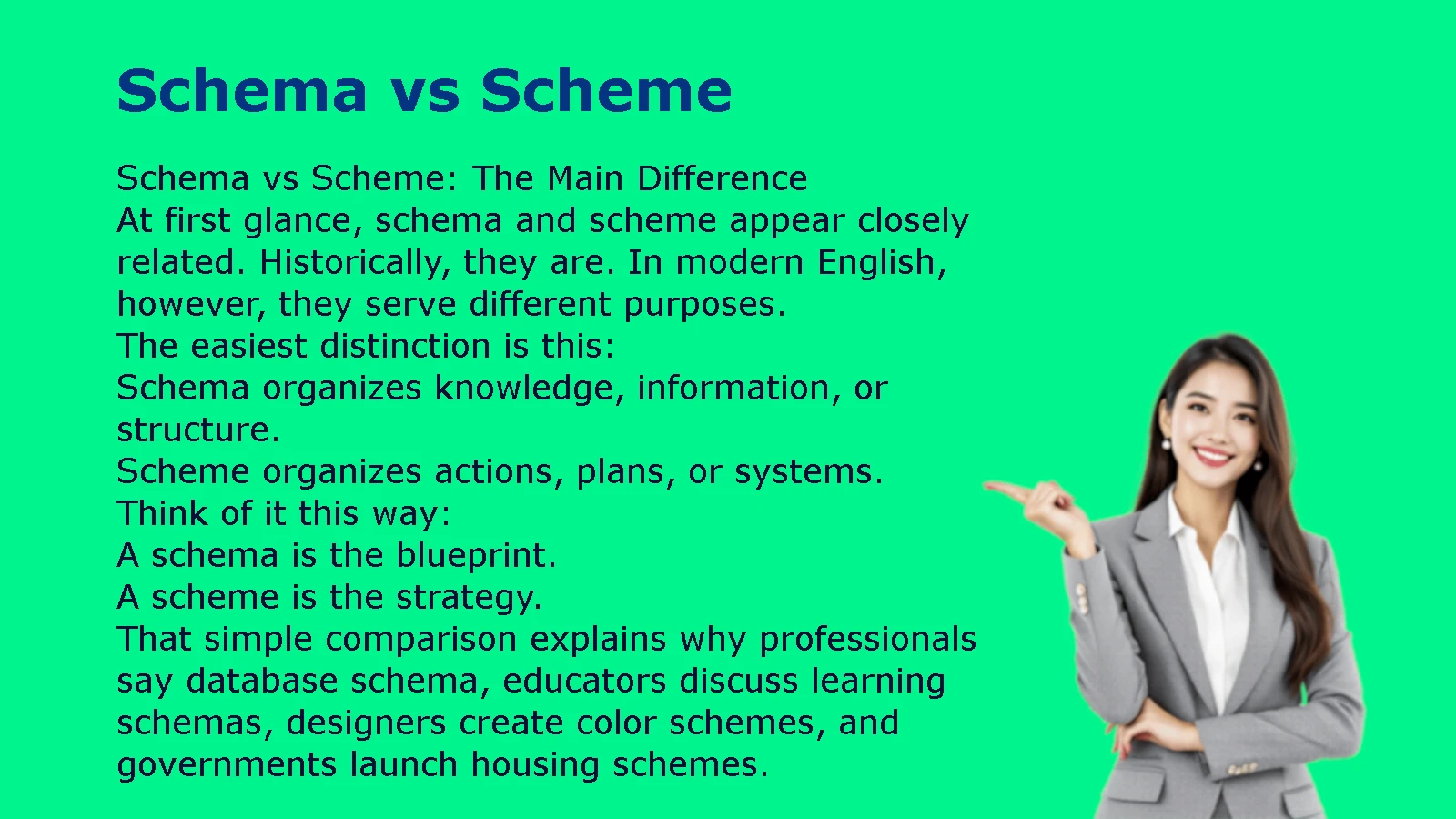 Schema vs Scheme