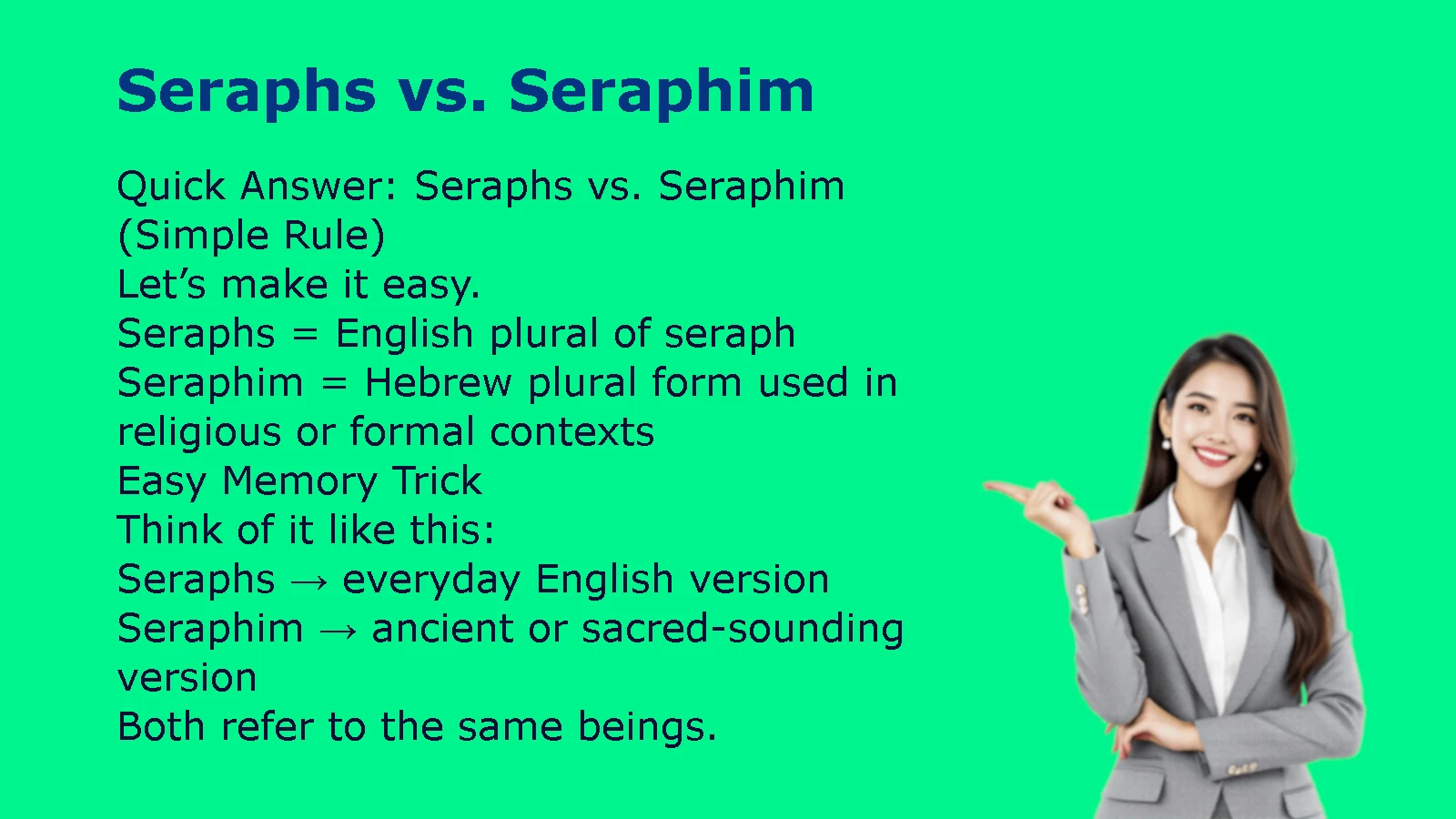 Seraphs vs. Seraphim