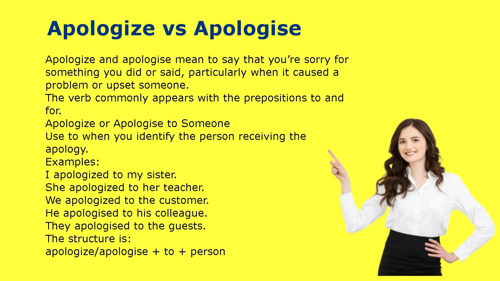 Apologize vs Apologise