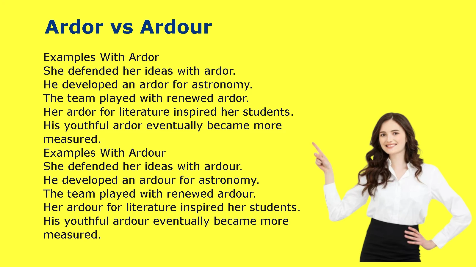 Ardor vs Ardour