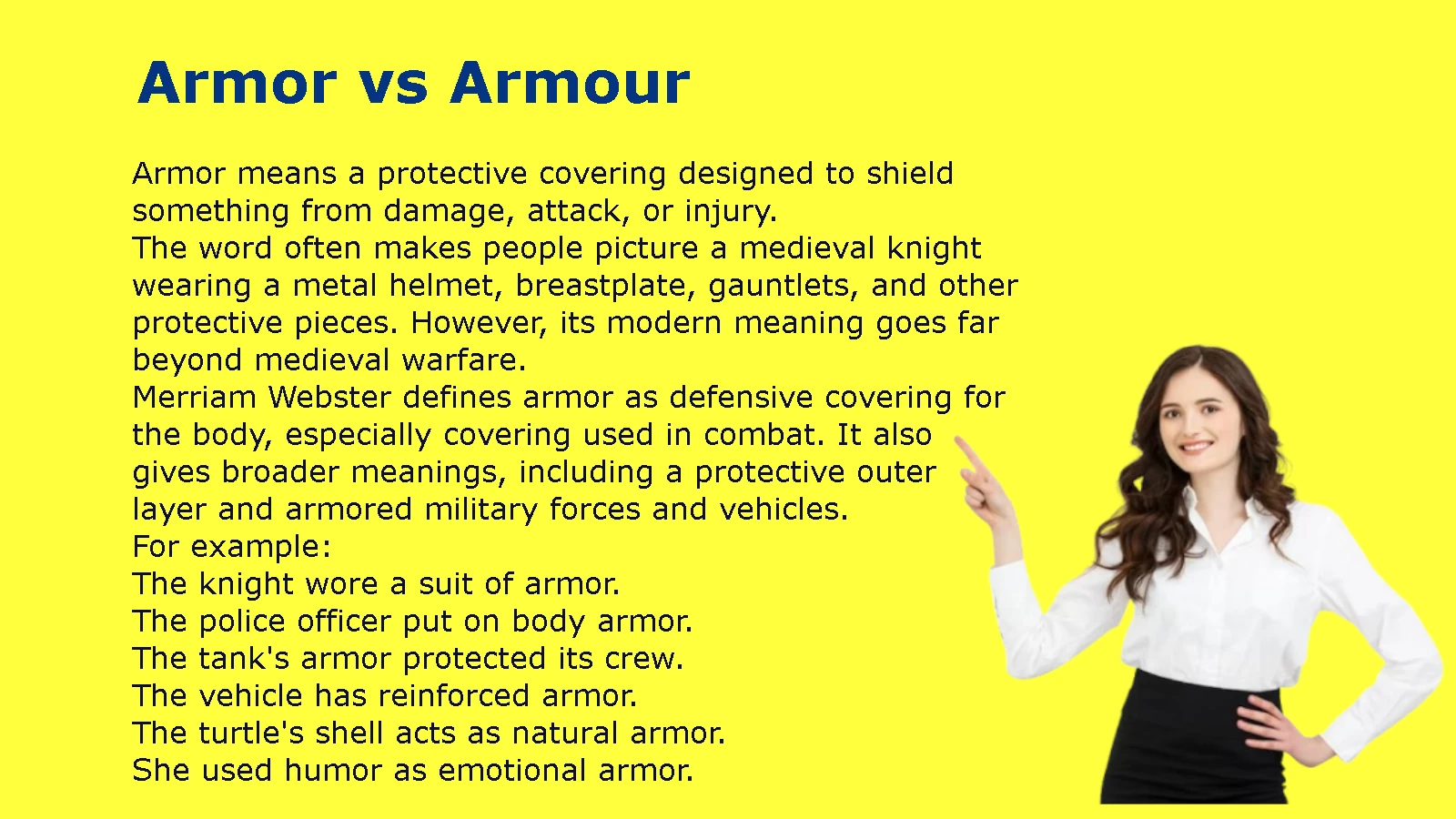 Armor vs Armour