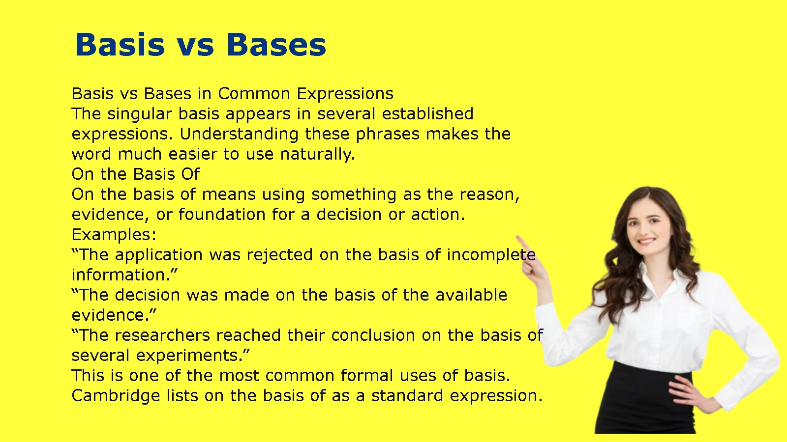 Basis vs Bases