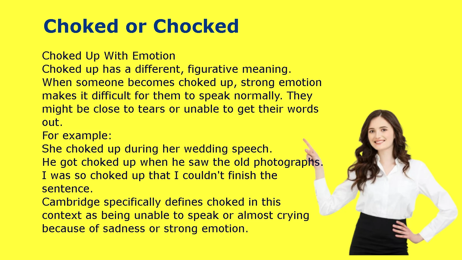 Choked or Chocked