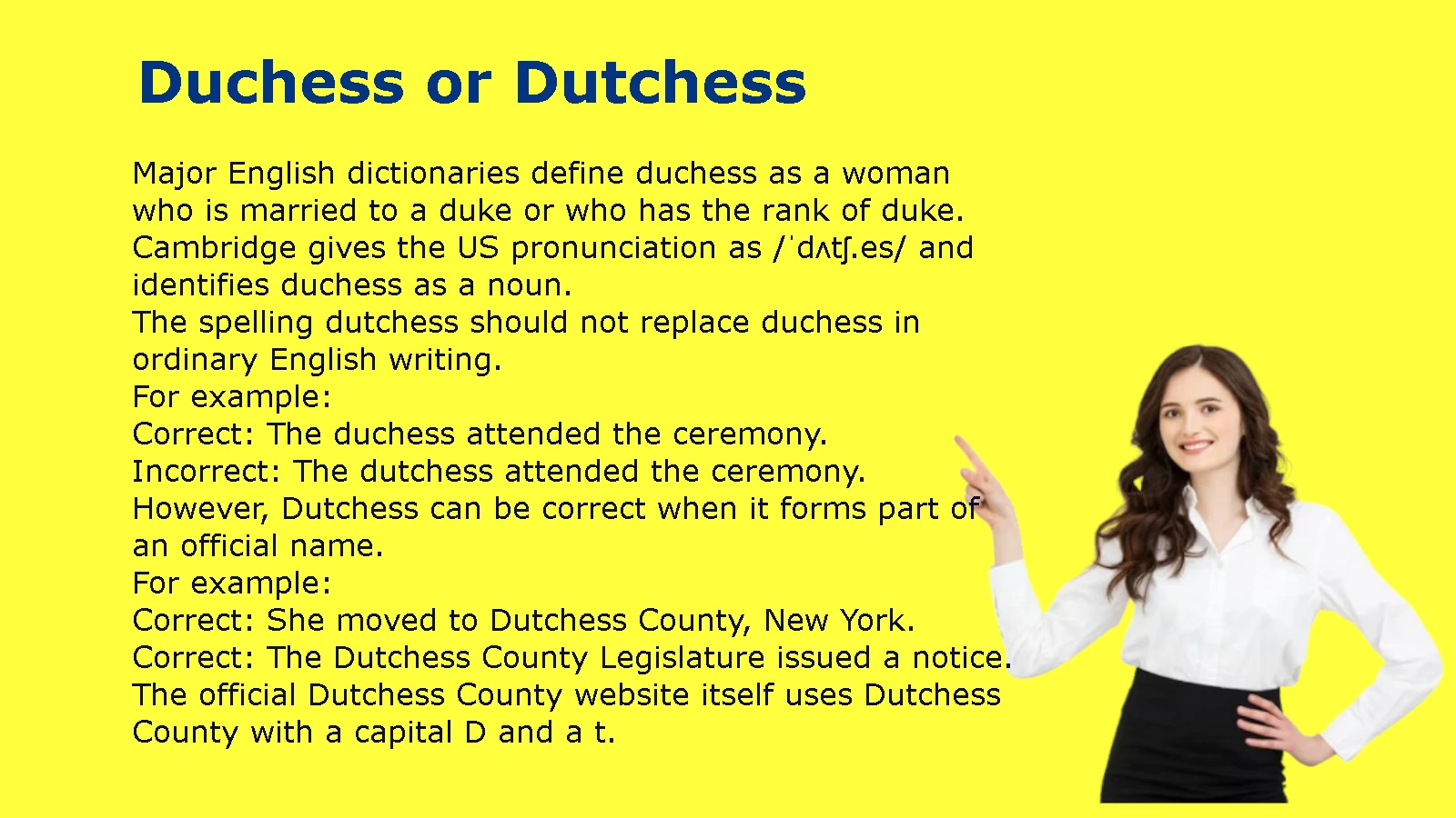 Duchess or Dutchess