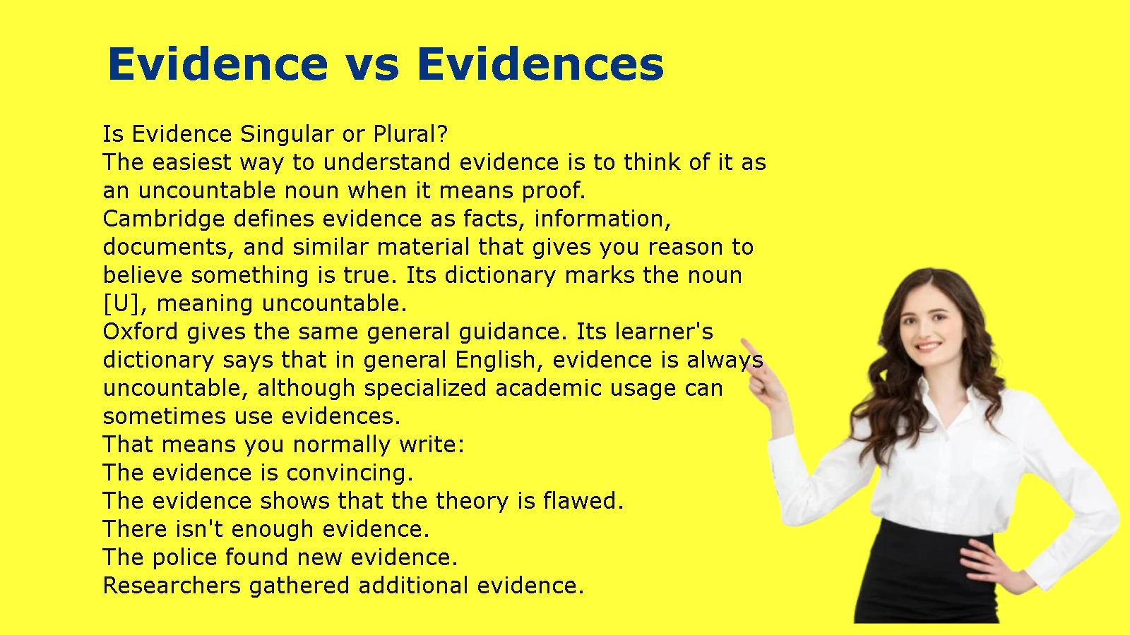 Evidence vs Evidences