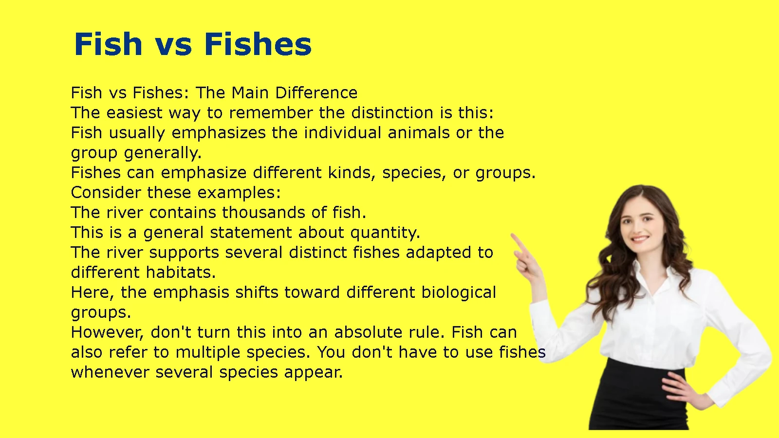 Fish vs Fishes