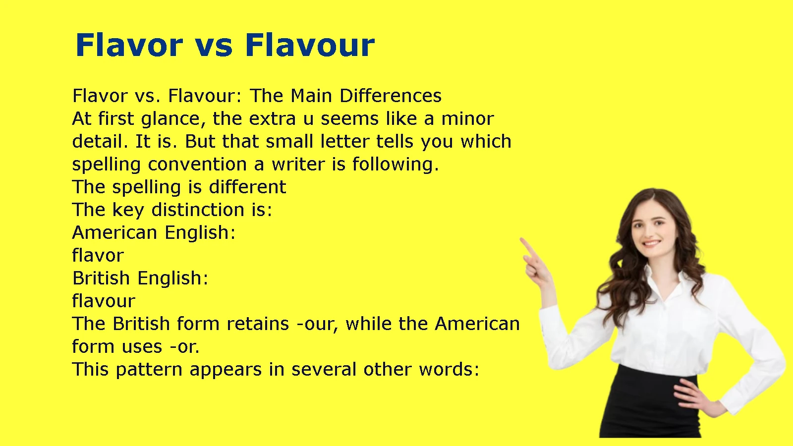 Flavor vs Flavour