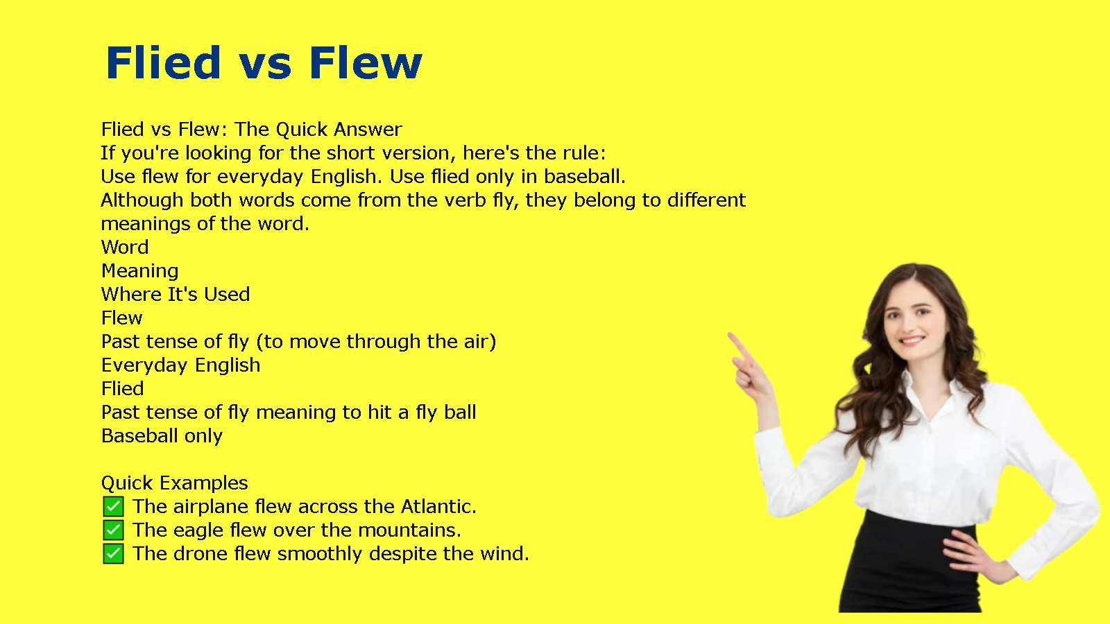 Flied vs Flew