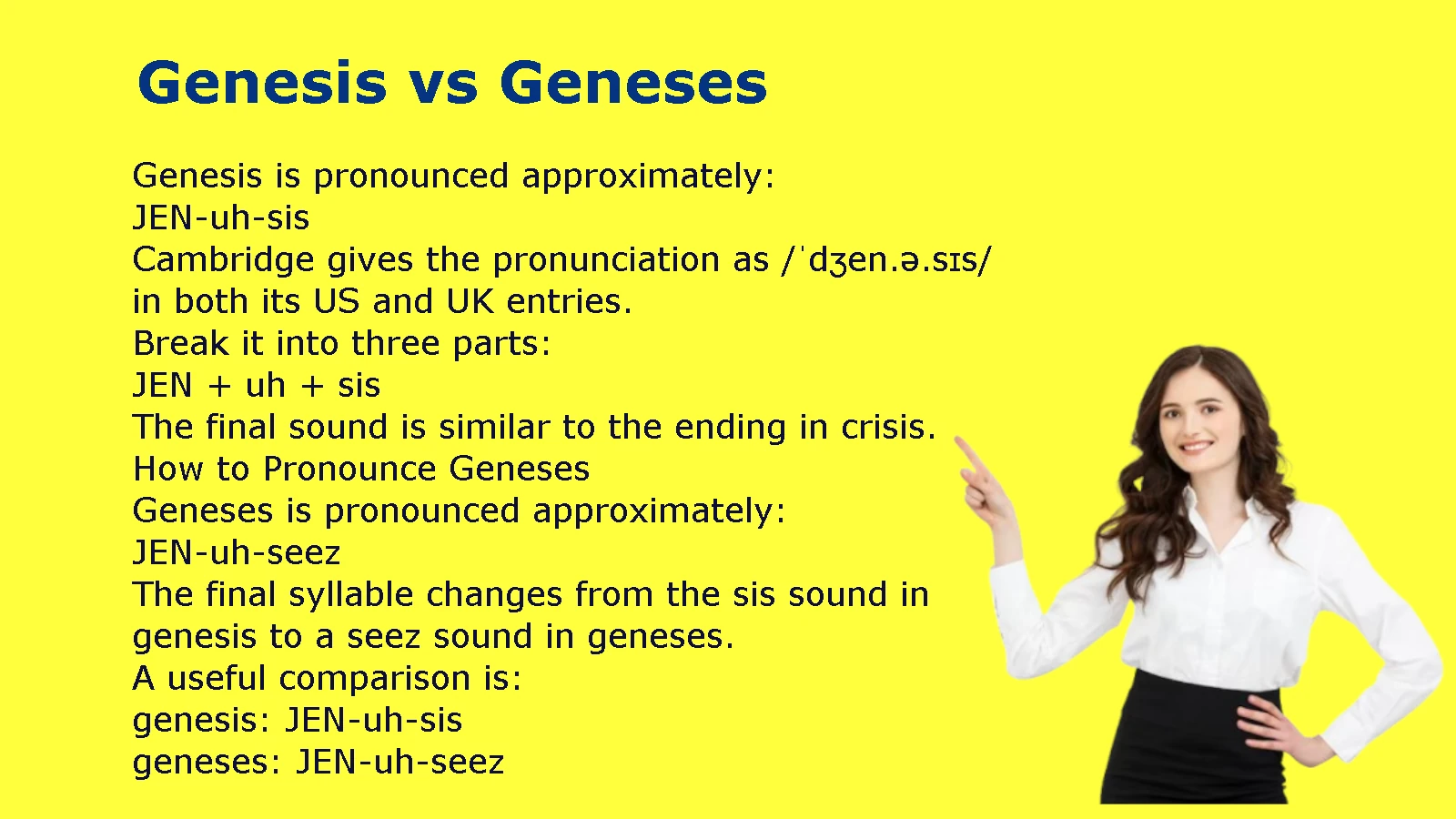 Genesis vs Geneses