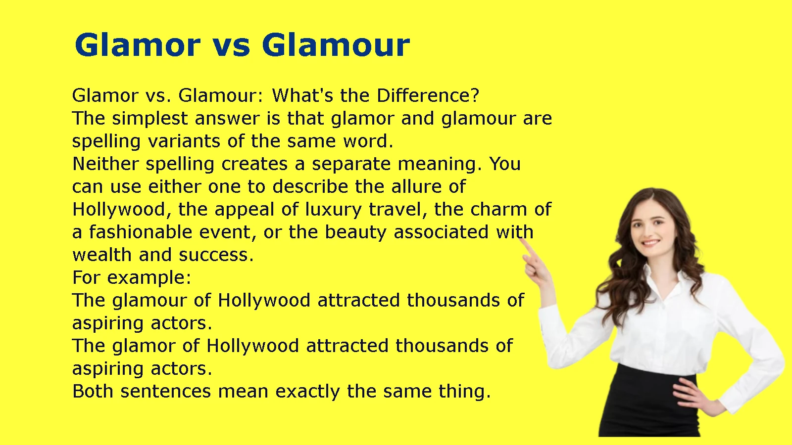 Glamor vs Glamour