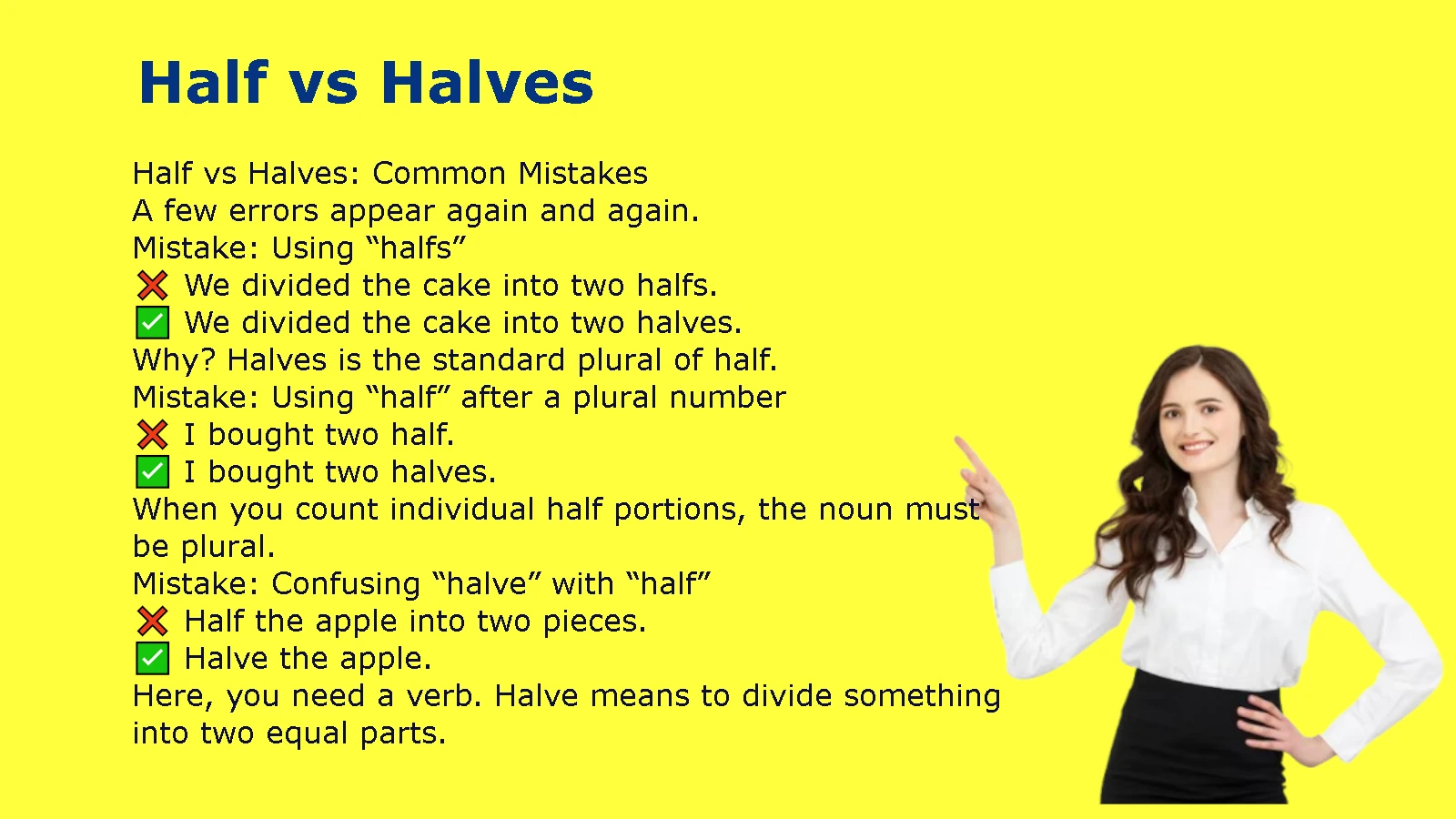 Half vs Halves