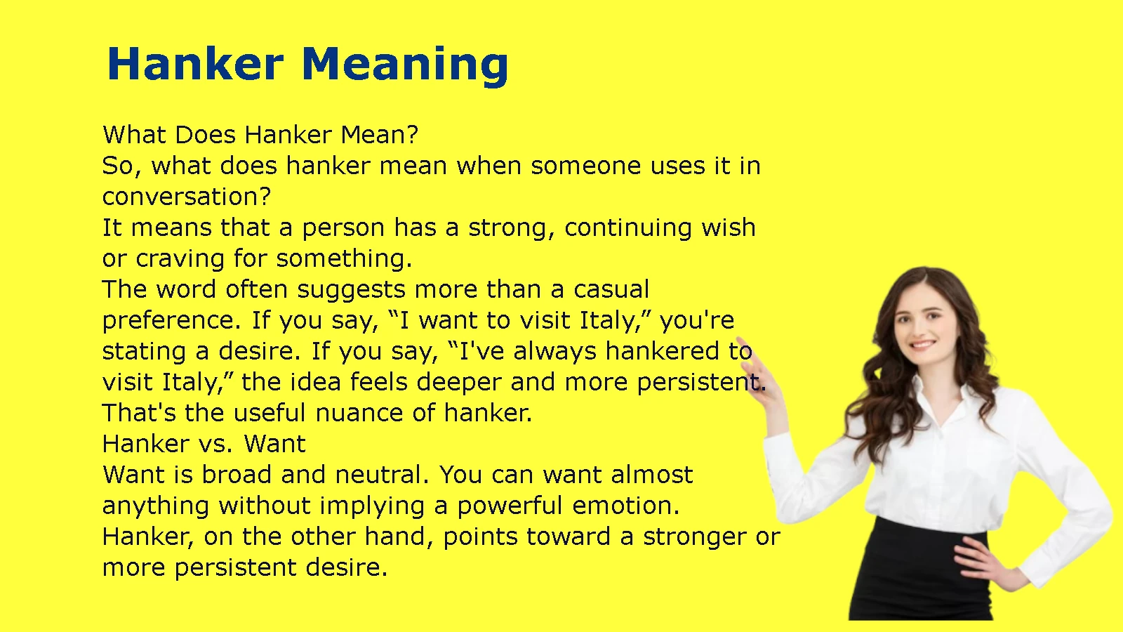 Hanker Meaning