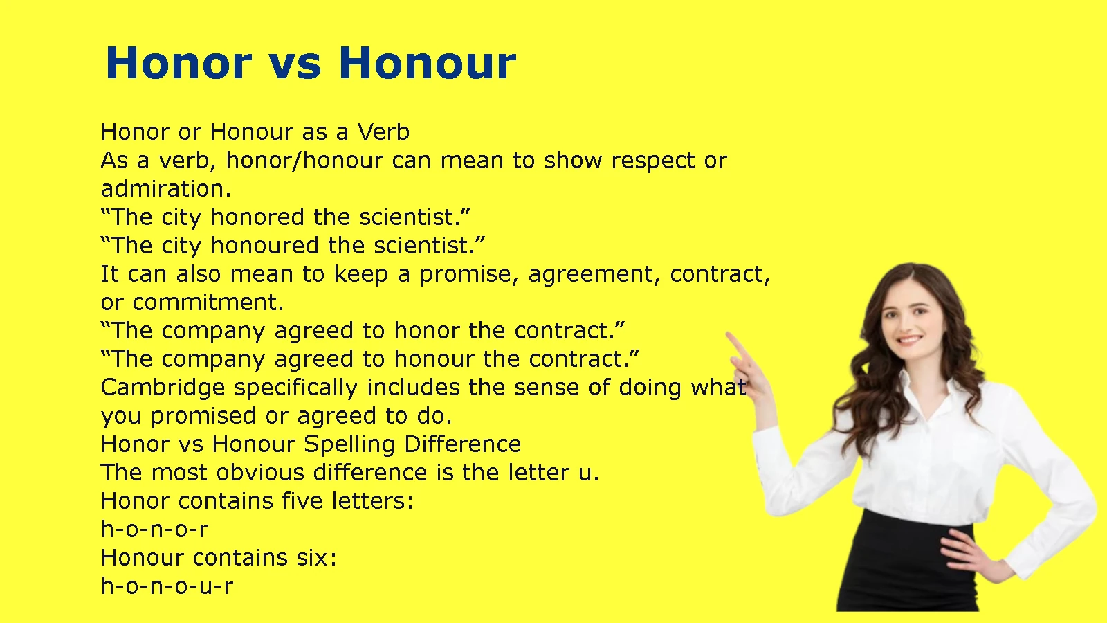 Honor vs Honour