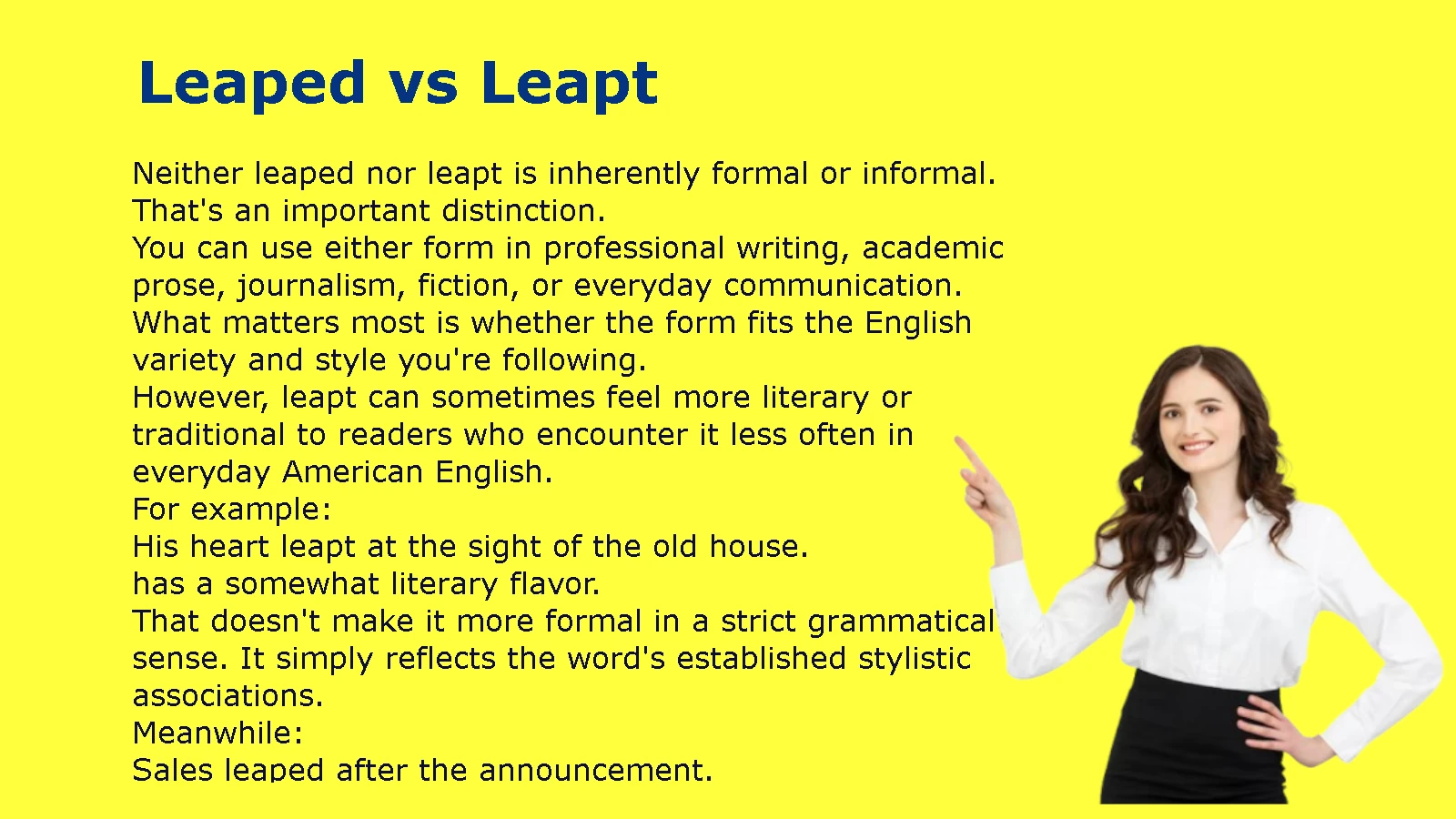 Leaped vs Leapt